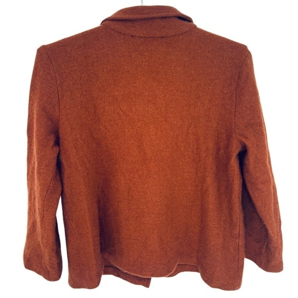 EVAN-PICONE RUST RED 100% WOOL BLAZER SWEATER, WOMENS SIZE L - Picture 6 of 10